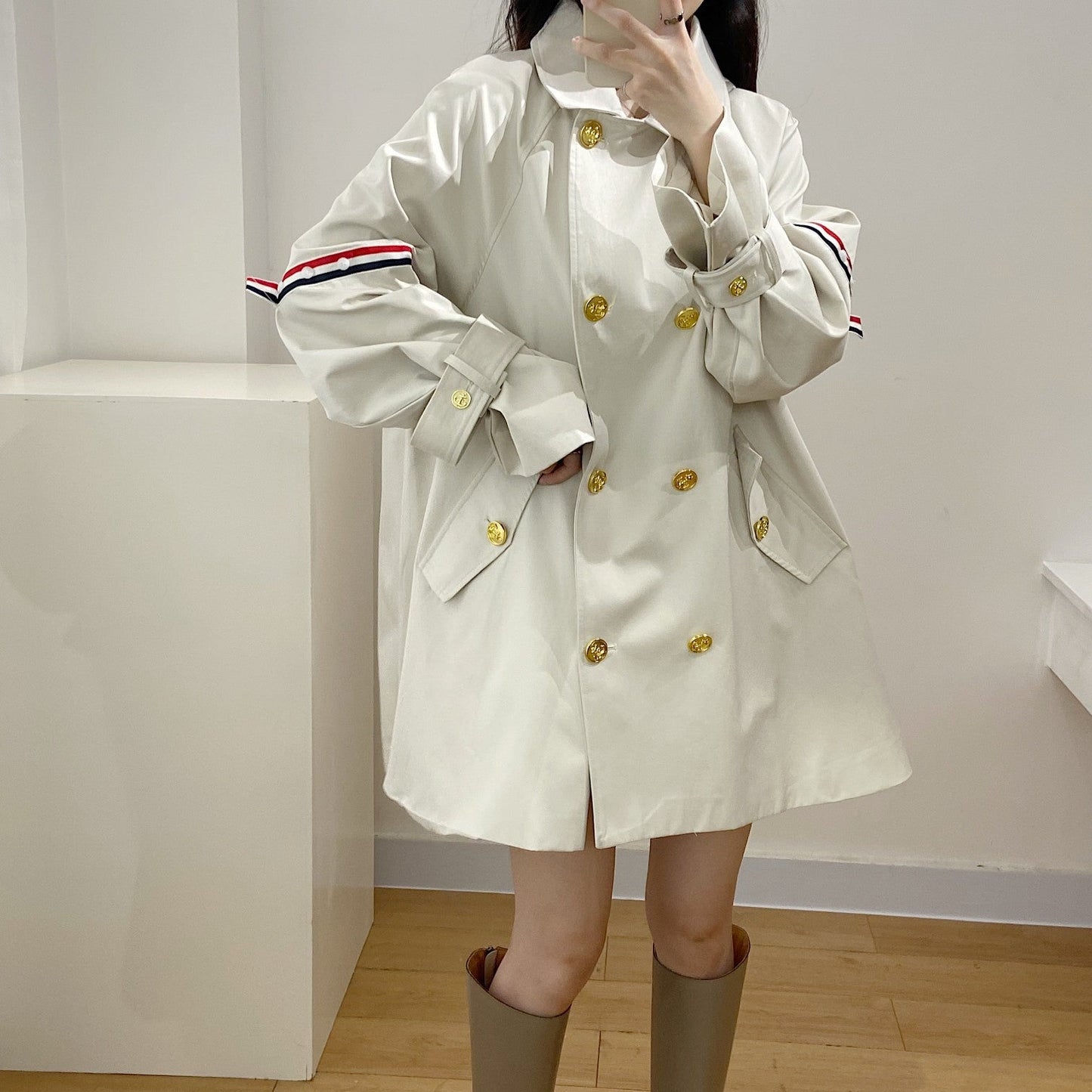 2025 Double-breasted trench coat