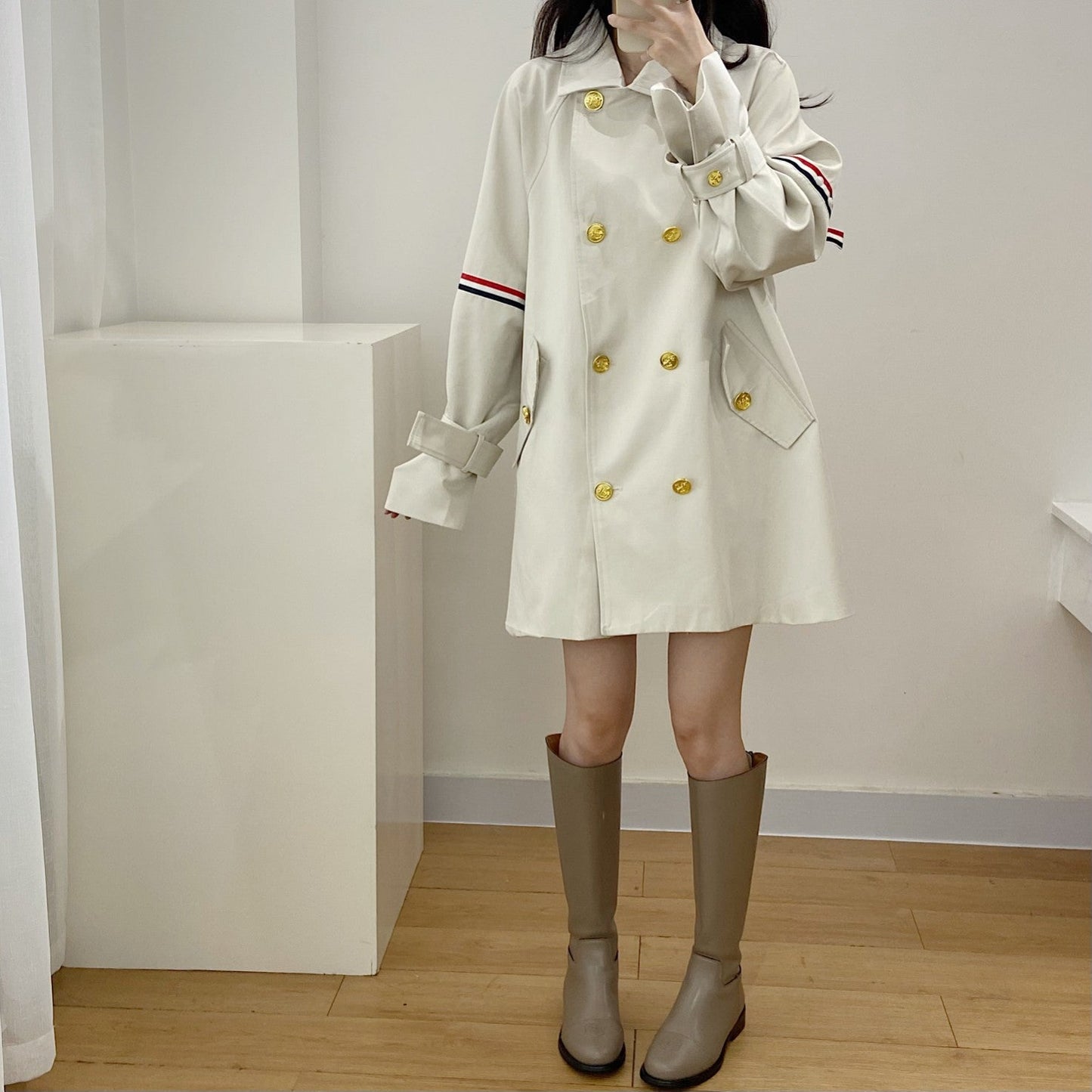 2025 Double-breasted trench coat