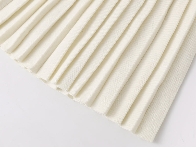 2025 Puppy Knitted Pleated Skirt