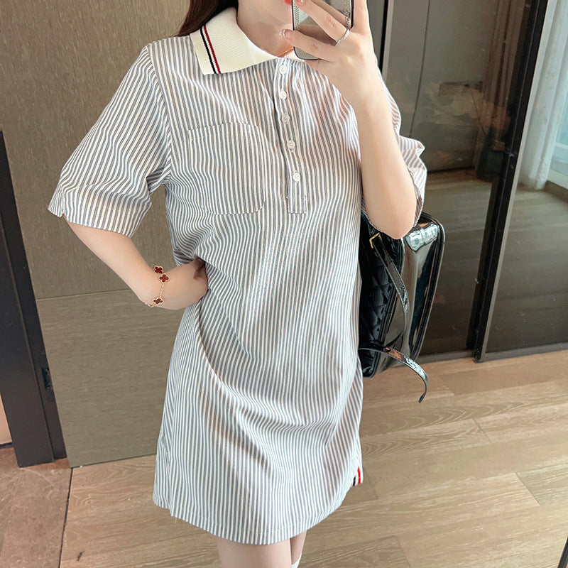 2025 Striped Shirt Dress