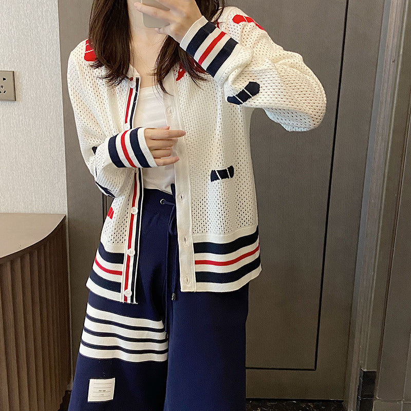 Hollow cardigan