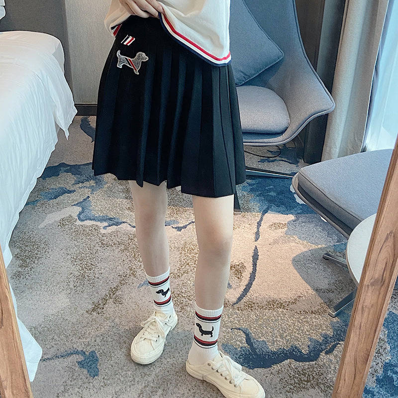 2025 Puppy pleated skirt