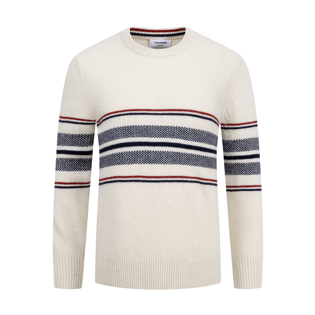 Round neck wool sweater