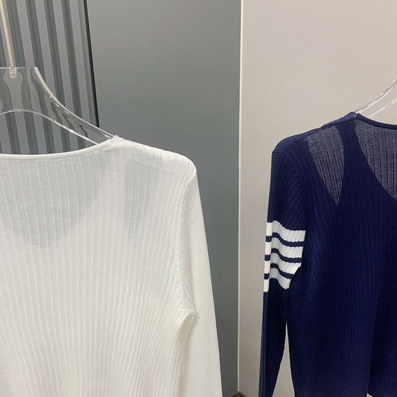 2025 Fake two piece sweater