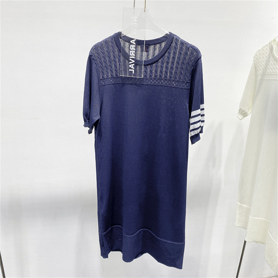 2025 Four-bar knit skirt