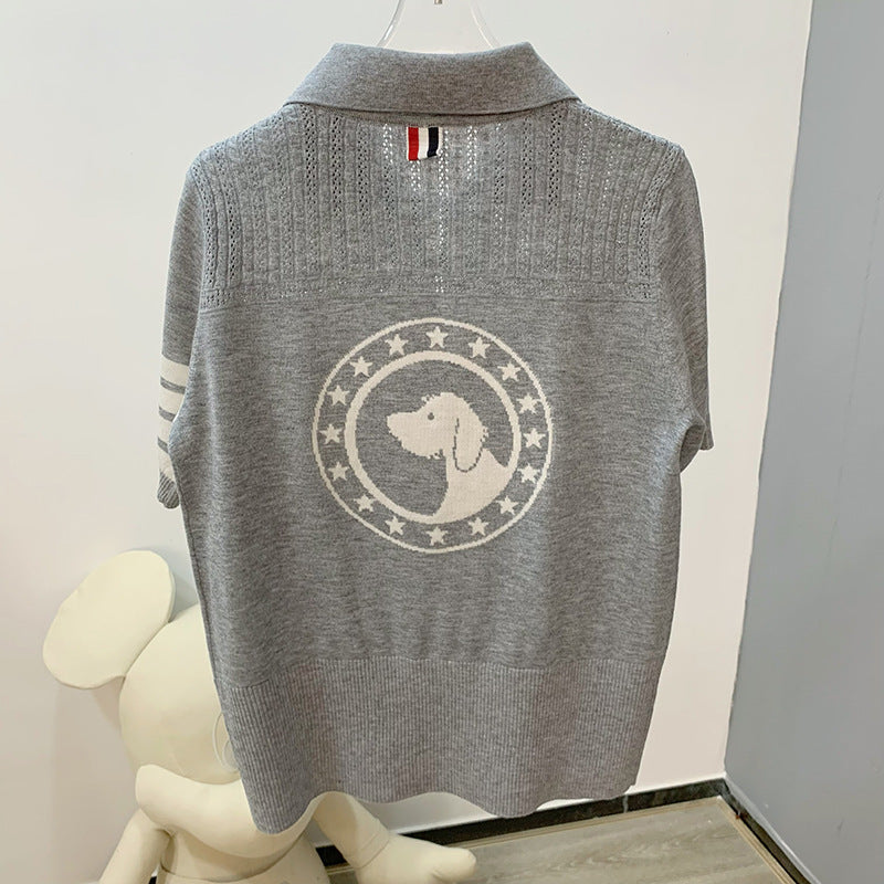 Hollow knit sweater