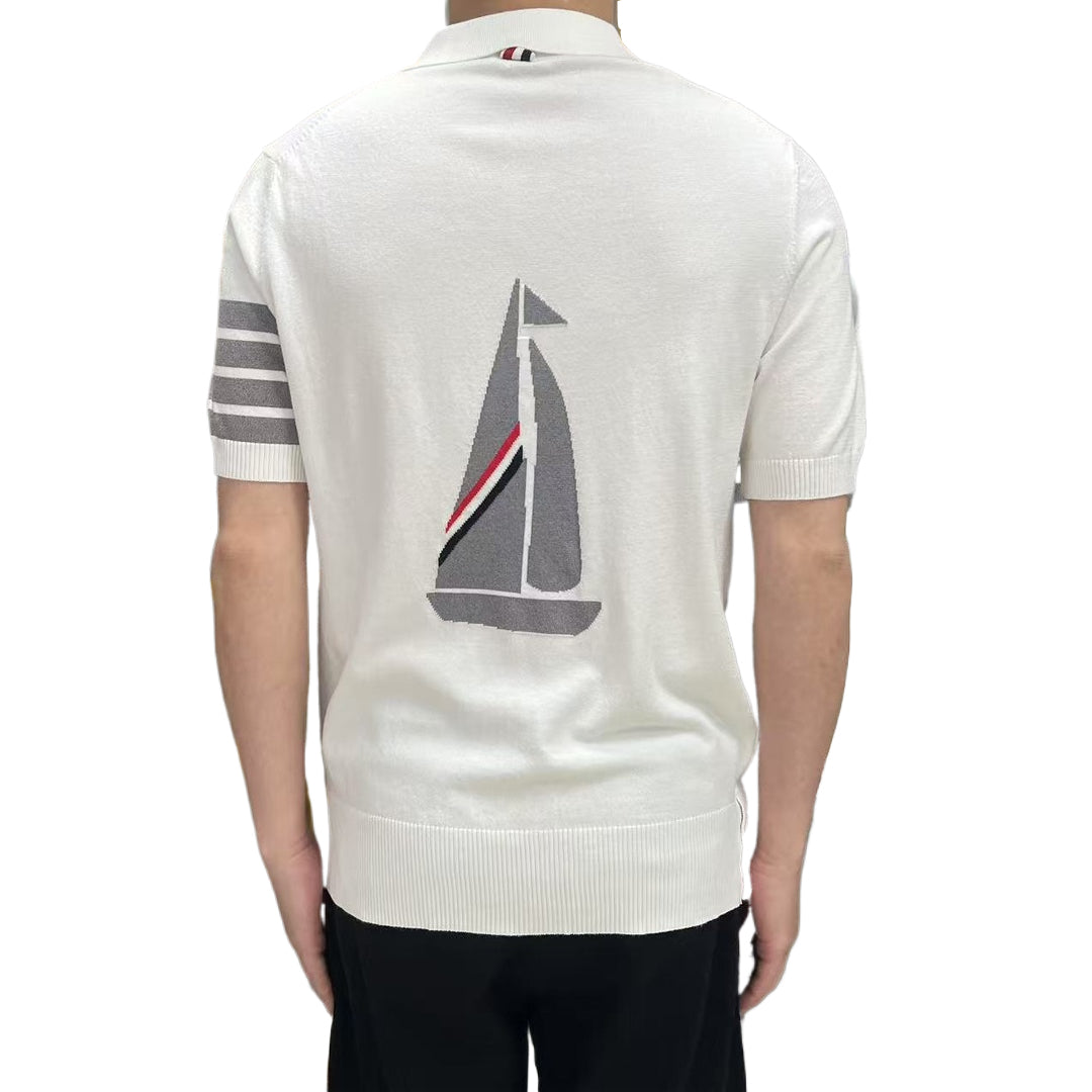 2025 Sailboat Knitted POLO Shirt