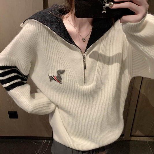 2025 Little Doll Collar Sweater