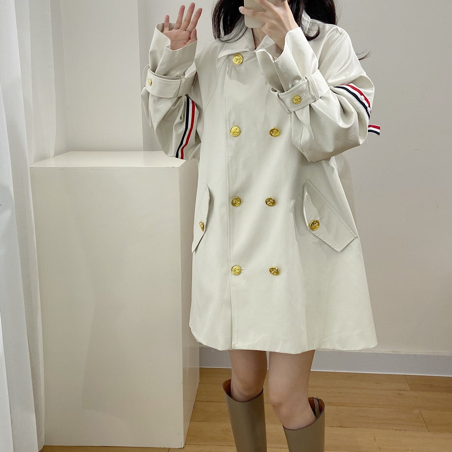 2025 Double-breasted trench coat