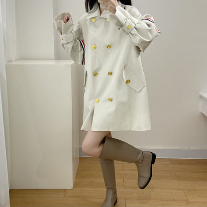 2025 Double-breasted trench coat