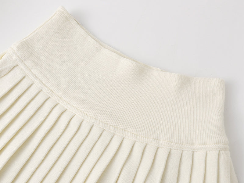 2025 Puppy Knitted Pleated Skirt