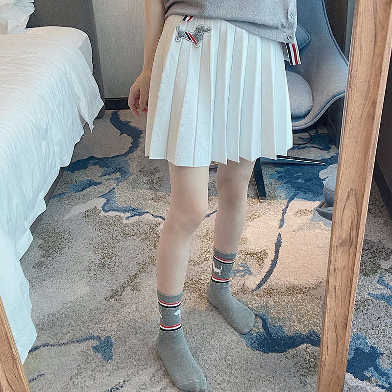2025 Puppy pleated skirt
