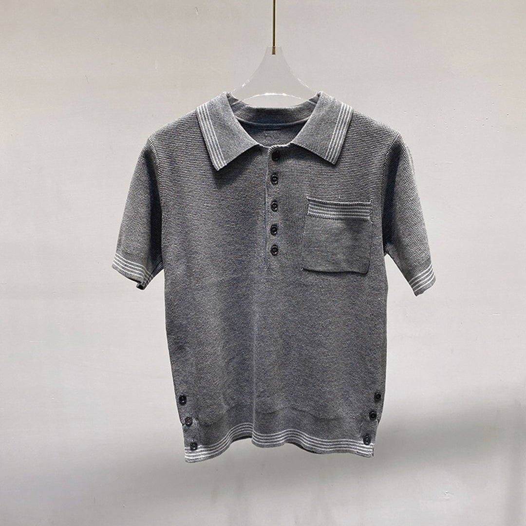 Women stripe POLO shirt