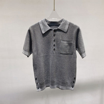 Women stripe POLO shirt