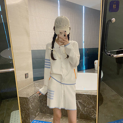 2025 Knitted skirt suit