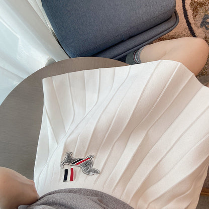 2025 Puppy pleated skirt