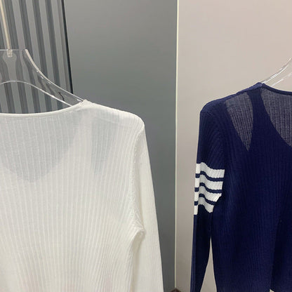 2025 Fake two piece sweater