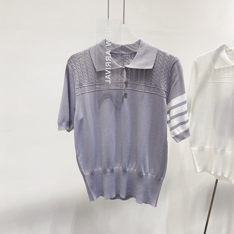Hollow knit sweater