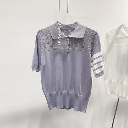 Hollow knit sweater
