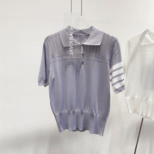 Hollow knit sweater