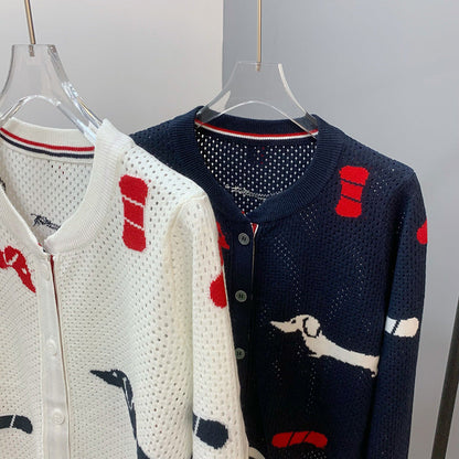 Hollow cardigan