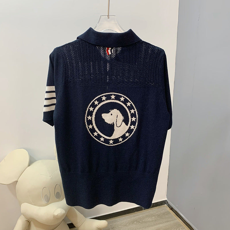Hollow knit sweater
