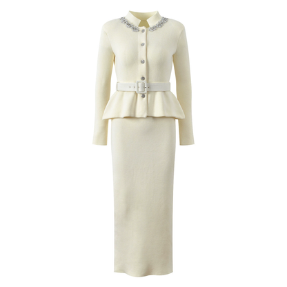 2025 Stylish skirt suit + belt
