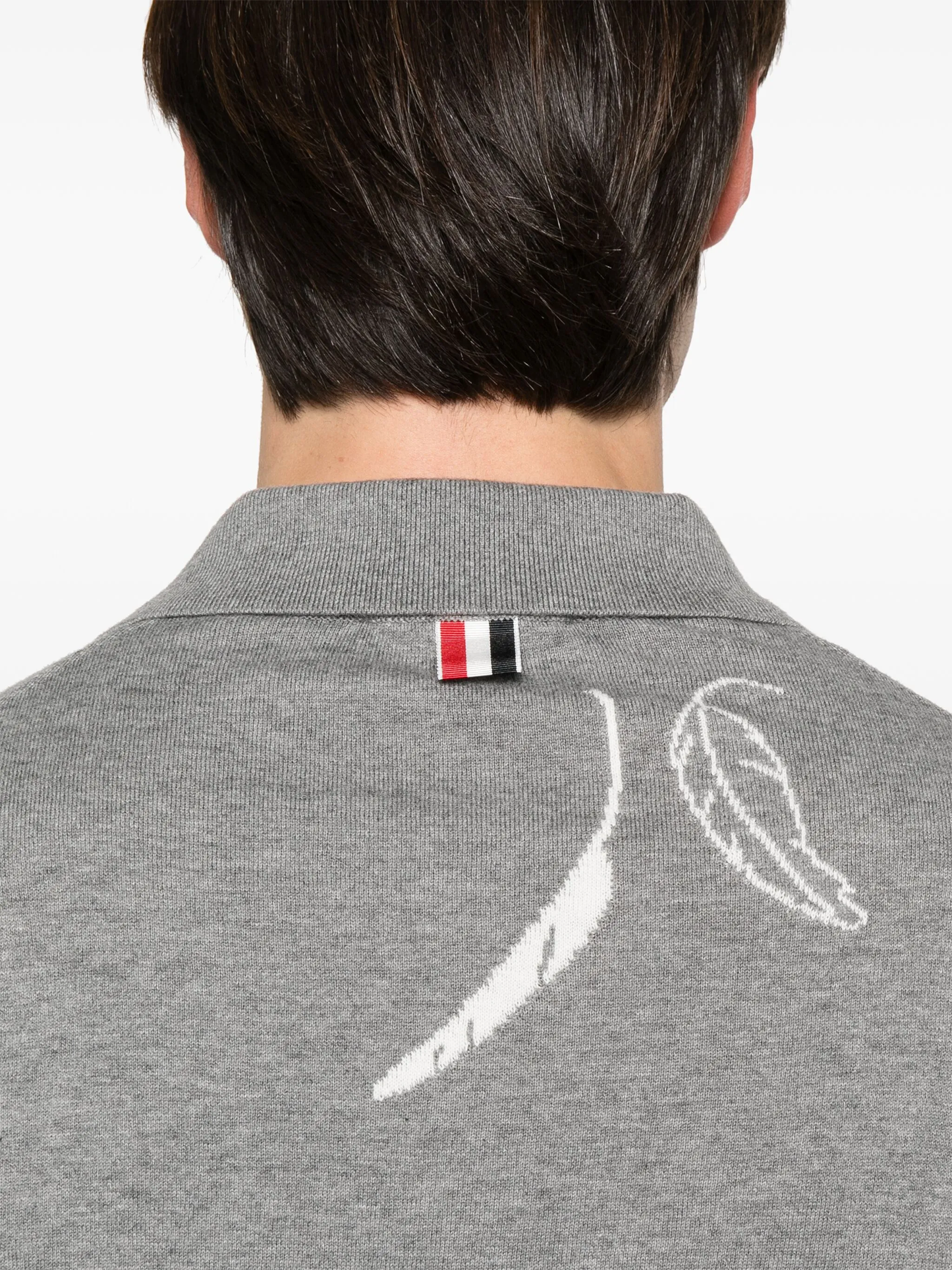 2025  Feather Leaf Knitted POLO Shirt